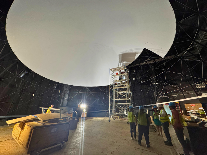 Assembling the Planetarium Dome on May 22, 2025