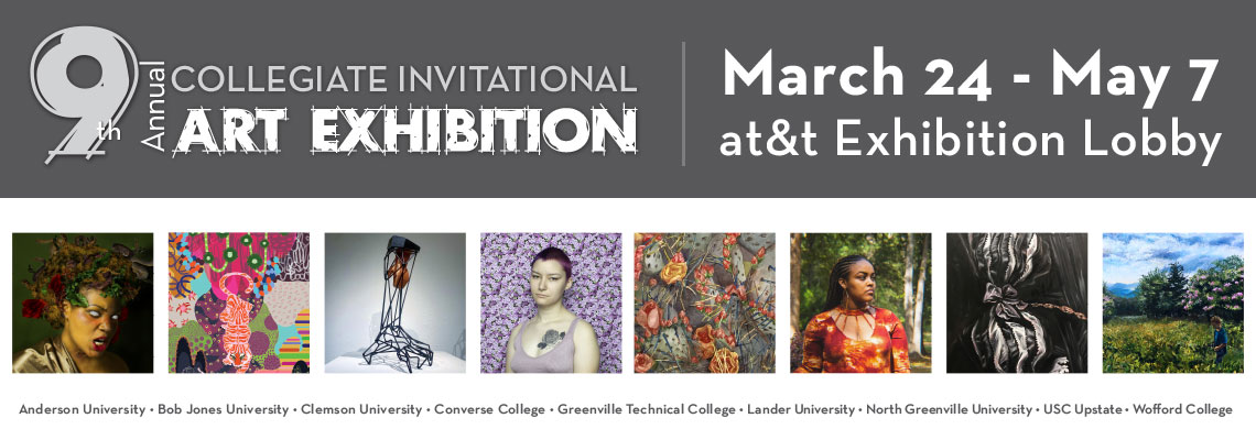 9th Annual Collegiate Invitational Art Exhibition. March 24 - May 7. AT&T Exhibition Lobby Headquarters Library.